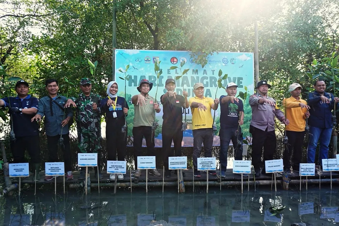 Simbolis Penanaman Bibit Mangrove (Dok KKN-PPM UGM 2026)